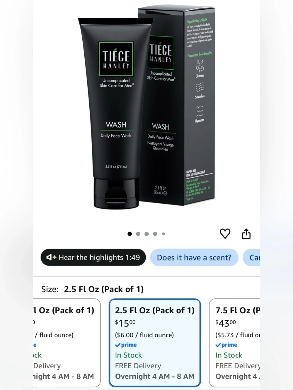 Tiege Hanley Daily Wash & Exfoliating Scrub Duo - new in boxes